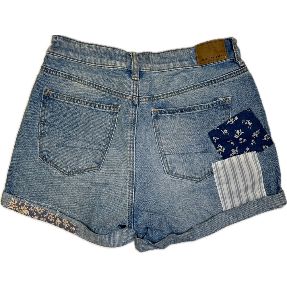 Denim Blue Patchwork Shorts - American Eagle - image 2